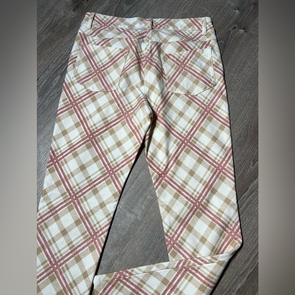 J. McLaughlin Lexi Midrise Pink‎ Plaid Pants- 4 - Picture 7 of 9